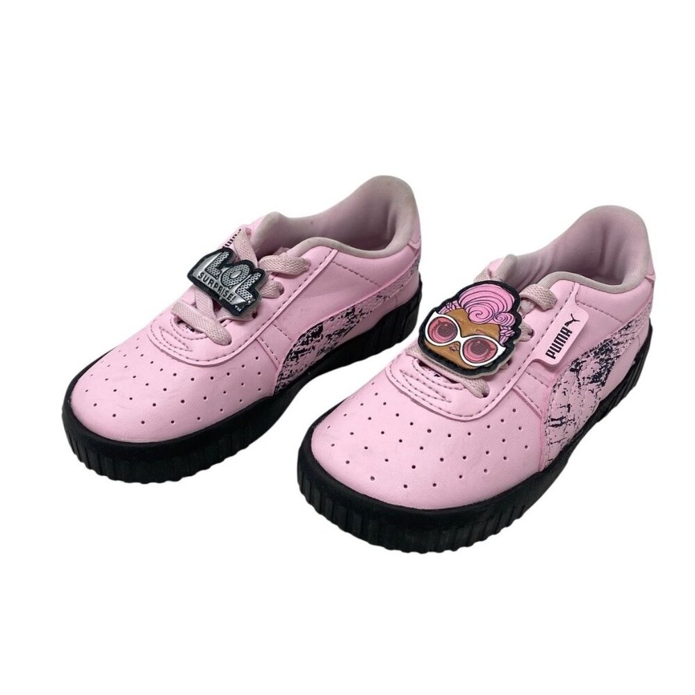 Puma Cali LOL Surprise Toddler Girls Black & Pink Shoes Sneakers Size 8C EUC
